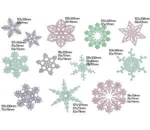 Stickserie - Snowflakes großes Set